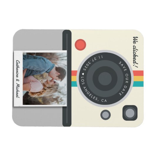 Instant Camera Couple-Foto Datum Position einzigar Magnet (Horizontal)
