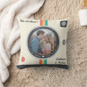 Instant Camera Couple Foto Einzigartiges Jubiläum Kissen (Decke)