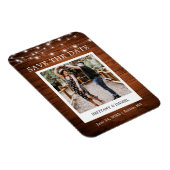 Instant Camera Foto Holzleuchten Save the Date Magnet (Rechte Seite)