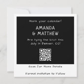 Instant Camera Foto QR Code Retro Hochzeit Save The Date (Rückseite)