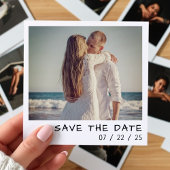Instant Camera Foto QR Code Retro Hochzeit Save The Date