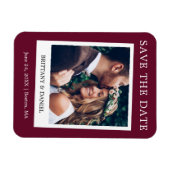 Instant Camera Style Foto Burgund Magnet (Horizontal)