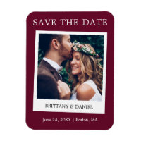 Instant Camera Style Foto Burgund