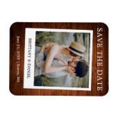 Instant Camera Style Foto Holz Save the Date Magnet (Horizontal)