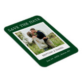 Instant Camera Style Foto Save the Date grün Magnet (Rechte Seite)