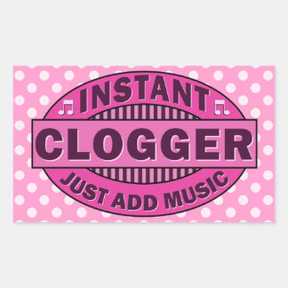 Instant Clogger einfach Musik hinzufügen Pink Rechteckiger Aufkleber