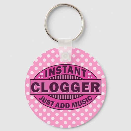 Instant Clogger einfach Musik hinzufügen Pink Schlüsselanhänger (Vorderseite)