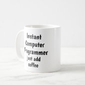 Instant-Computer-Programmierer hinzufügen Kaffeeko Kaffeetasse (Vorderseite Links)