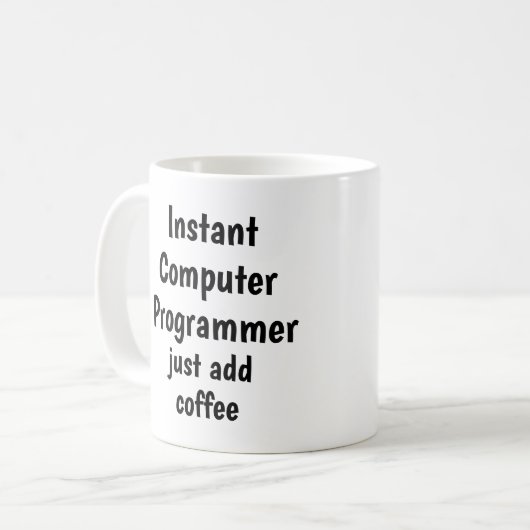 Instant-Computer-Programmierer hinzufügen Kaffeeko Kaffeetasse (Vorderseite Links)