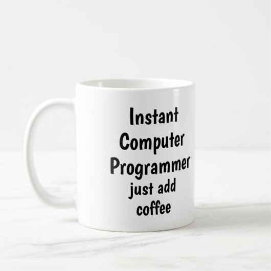 Instant-Computer-Programmierer hinzufügen Kaffeeko Kaffeetasse (Links)