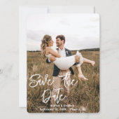 Instant Custom Script Personalisiert Foto Wedding Save The Date (Vorderseite)