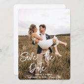 Instant Custom Script Personalisiert Foto Wedding Save The Date (Vorne/Hinten)
