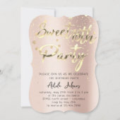 Instant Download Birthday Party Rose Gold Einladung (Vorderseite)