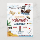 Instant-Download der Pirate-Aufforderung Postkarte (Vorderseite)