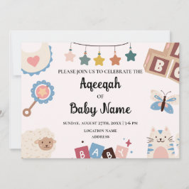 Instant Editable Aqeeqah Aqiqah Einladungskarte Einladung