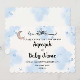 Instant Editable Aqeeqah Aqiqah Einladungskarte Einladung