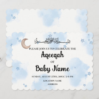 Instant Editable Aqeeqah Aqiqah Einladungskarte Einladung