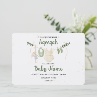 Instant Editable Aqeeqah Aqiqah Einladungskarte Einladung