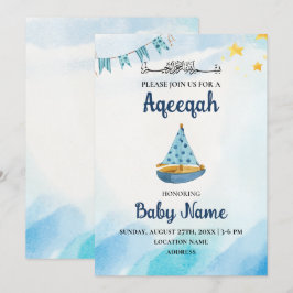 Instant Editable Aqeeqah Aqiqah Einladungskarte Einladung