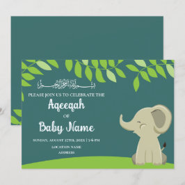 Instant-Editable Baby Aqeeqah Einladungskarte Einladung
