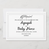 Instant-Editierbare Neutral-Aqeeqah-Einladungskart Einladung (Vorderseite)