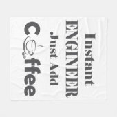 Instant Engineer einfach Kaffee hinzufügen Fleecedecke (Vorderseite (Horizontal))