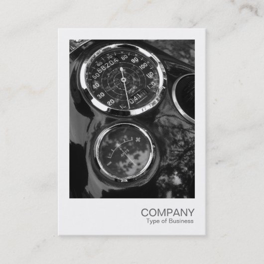 Instant Foto 014 - Klassische Motorradmessgeräte Visitenkarte (Vorderseite)