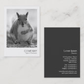 Instant Foto 045 - Graues Eichhörnchen BW Visitenkarte (Vorne/Hinten)