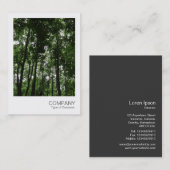 Instant Foto 049 - Holzkanopie 01 BW Visitenkarte (Vorne/Hinten)