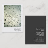 Instant Foto 06 - Regen auf meinem Fenster Visitenkarte (Vorne/Hinten)