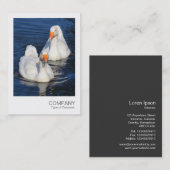 Instant Foto 075 - Zwei Emden Gänse Visitenkarte (Vorne/Hinten)