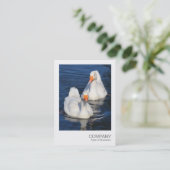 Instant Foto 075 - Zwei Emden Gänse Visitenkarte (Stehend Vorderseite)