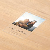 Instant Foto 2 Save the Date Acryleinladungen (Ablage )