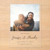 Instant Foto 2 Save the Date Acryleinladungen (Vorderseite)