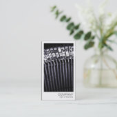 Instant Foto - Alte Schreibmaschine Visitenkarte (Stehend Vorderseite)