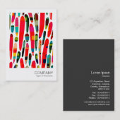 Instant Foto - Collaged Color Splash 150222 Visitenkarte (Vorne/Hinten)