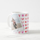 Instant Foto Hearts Monogramm Kaffeetasse (Vorderseite Links)