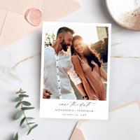 Instant Foto - Lange weiße Farbe Save the Date