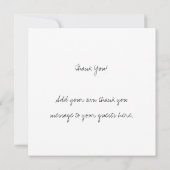 Instant Foto Look Wedding Foto Vielen Dank Dankeskarte (Rückseite)