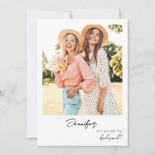 Instant Foto sein mein Vorschlag V2 Handschrift -  Einladung (Vorderseite)