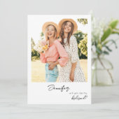 Instant Foto sein mein Vorschlag V2 Handschrift -  Einladung (Stehend Vorderseite)