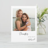 Instant Foto sein mein Vorschlag V2 Handwriting -  Einladung (Stehend Vorderseite)