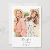 Instant Foto sein mein Vorschlag V3 Handwriting - Einladung (Vorderseite)