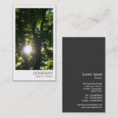 Instant Foto - Sonne durch die Bäume Visitenkarte (Vorne/Hinten)