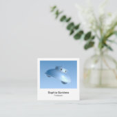 Instant Foto Style - Classic Flying Saucer Quadratische Visitenkarte (Stehend Vorderseite)