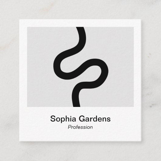 Instant Foto Style - Curvy Line 02 Quadratische Visitenkarte (Vorderseite)