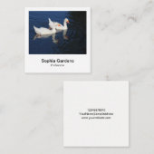 Instant Foto Style - Emden Gänse Quadratische Visitenkarte (Vorne/Hinten)