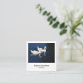 Instant Foto Style - Emden Gänse Quadratische Visitenkarte (Stehend Vorderseite)