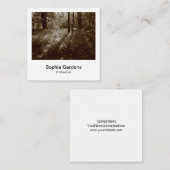 Instant Foto Style - Holz Quadratische Visitenkarte (Vorne/Hinten)