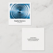 Instant Foto Style - Long Spring Blue Quadratische Visitenkarte (Vorne/Hinten)